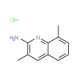 2-Amino-3,8-dimethylquinoline hydrochloride (CAS 1170807-70-1) - chemical structure image