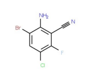 2-Amino-3-bromo-5-chloro-6-fluorobenzonitrile - chemical structure image