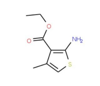 2-Amino-3-(ethoxycarbonyl)-4-methylthiophene (CAS 43088-42-2) - chemical structure image
