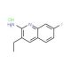 2-Amino-3-ethyl-7-fluoroquinoline hydrochloride (CAS 1170792-98-9) - chemical structure image