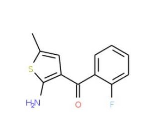 2-Amino-3-fluorobenzoyl-5-methylthiophene (CAS 51687-28-6) - chemical structure image