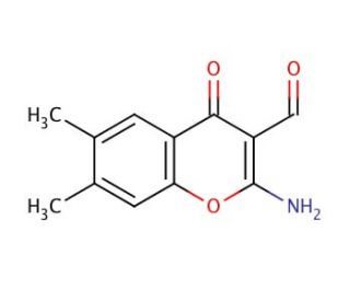 2-Amino-3-formyl-6,7-dimethylchromone (CAS 94978-87-7) - chemical structure image