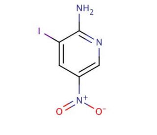 2-Amino-3-iodo-5-nitropyridine (CAS 25391-56-4) - chemical structure image