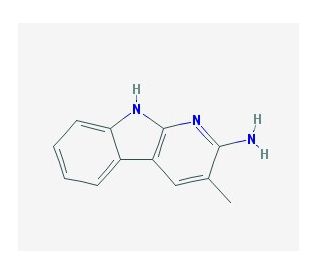 2-Amino-3-methyl-9H-pyrido[2,3-b]indole (CAS 68006-83-7) - chemical structure image