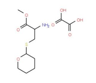 2-Amino-3-(tetrahydro-pyran-2-ylsulfanyl)-propionic acid methyl ester, oxalate - chemical structure image