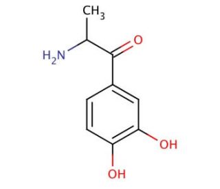 2-Amino-3&prime;,4&prime;-dihydroxypropiophenone (CAS 19490-60-9) - chemical structure image
