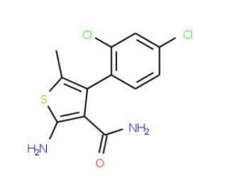 2-Amino-4-(2,4-dichlorophenyl)-5-methylthiophene-3-carboxamide - chemical structure image