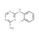 2-Amino-4-(2-fluorophenylamino)-1,3,5-triazine (CAS 66088-45-7) - chemical structure image