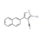 Estrutura molecular do 2-Amino-4-(2-naphthyl)-1H-pyrrole-3-carbonitrile 2-Amino-4-(2-naphthyl)-1H-pyrrole-3-carbonitrile - chemical structure image