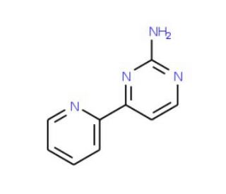 2-amino-4-(2-pyridinyl)-pyrimidine (CAS 66521-65-1) - chemical structure image