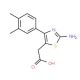 [2-amino-4-(3,4-dimethylphenyl)-1,3-thiazol-5-yl]acetic acid - chemical structure image