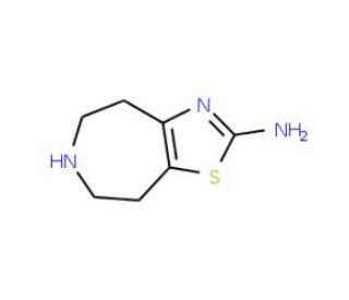 2-Amino-4,5,6,7,8-pentahydrothiazolo[5,4-d]azepine (CAS 86029-68-7) - chemical structure image