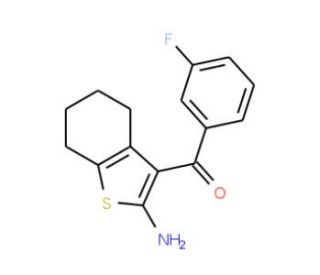 (2-amino-4,5,6,7-tetrahydro-1-benzothien-3-yl)(3-fluorophenyl)methanone - chemical structure image