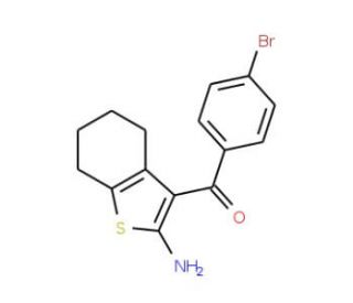 (2-amino-4,5,6,7-tetrahydro-1-benzothien-3-yl)(4-bromophenyl)methanone - chemical structure image