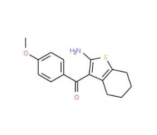 (2-amino-4,5,6,7-tetrahydro-1-benzothien-3-yl)(4-methoxyphenyl)methanone - chemical structure image