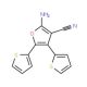 2-Amino-4,5-di-thiophen-2-yl-furan-3-carbonitrile (CAS 75861-31-3) - chemical structure image