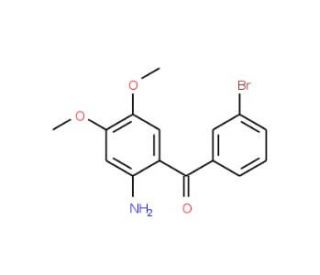 (2-Amino-4,5-dimethoxy-phenyl)-(3-bromo-phenyl)-methanone - chemical structure image