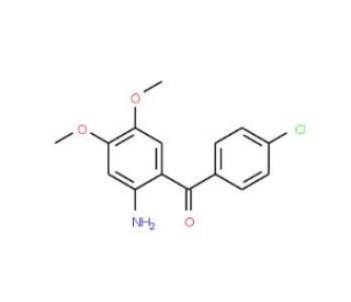 (2-Amino-4,5-dimethoxy-phenyl)-(4-chloro-phenyl)-methanone - chemical structure image