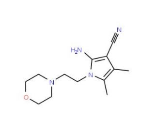 2-amino-4,5-dimethyl-1-(2-morpholin-4-ylethyl)-1H-pyrrole-3-carbonitrile - chemical structure image