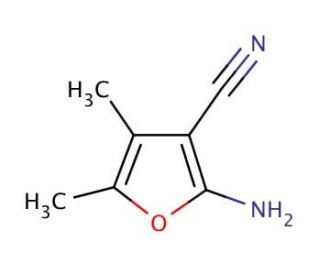 2-Amino-4,5-dimethyl-3-furancarbonitrile (CAS 5117-88-4) - chemical structure image