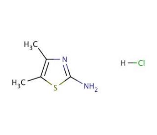 2-Amino-4,5-dimethylthiazole hydrochloride (CAS 71574-33-9) - chemical structure image