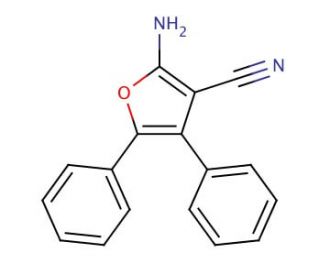 2-Amino-4,5-diphenyl-3-furancarbonitrile (CAS 5503-73-1) - chemical structure image