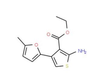 2-Amino-4-(5-methyl-furan-2-yl)-thiophene-3-carboxylic acid ethyl ester - chemical structure image