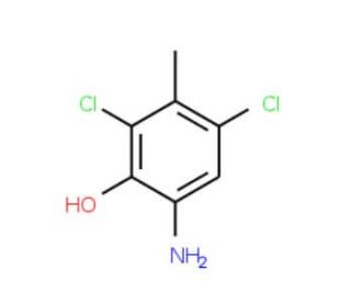 2-Amino-4,6-dichloro-5-methylphenol (CAS 40677-44-9) - chemical structure image