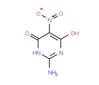 2-Amino-4,6-dihydroxy-5-nitropyrimidine (CAS 80466-56-4) - chemical structure image