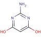 2-Amino-4,6-dihydroxy-pyrimidine (CAS 56-09-7) - chemical structure image