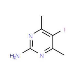 2-Amino-4,6-dimethyl-5-iodopyrimidine (CAS 2033-47-8) - chemical structure image