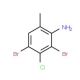 2-Amino-4-chloro-3,5-dibromotoluene - chemical structure image