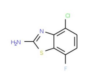 2-Amino-4-chloro-7-fluorobenzothiazole (CAS 942473-91-8) - chemical structure image