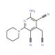 2-amino-4-(cyanomethyl)-6-piperidin-1-ylpyridine-3,5-dicarbonitrile - chemical structure image