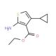 2-Amino-4-cyclopropyl-thiophene-3-carboxylic acid ethyl ester (CAS 120109-75-3) - chemical structure image