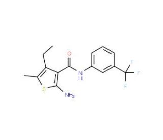 2-Amino-4-ethyl-5-methyl-N-[3-(trifluoromethyl)-phenyl]thiophene-3-carboxamide - chemical structure image