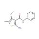 2-Amino-4-ethyl-5-methyl-N-phenylthiophene-3-carboxamide - chemical structure image