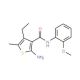 2-Amino-4-ethyl-N-(2-methoxyphenyl)-5-methylthiophene-3-carboxamide - chemical structure image