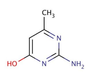 2-Amino-4-hydroxy-6-methylpyrimidine (CAS 3977-29-5) - chemical structure image