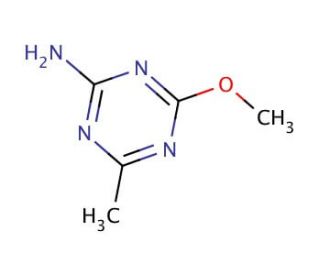 2-Amino-4-methoxy-6-methyl-1,3,5-triazine (CAS 1668-54-8) - chemical structure image