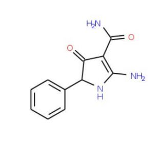 2-amino-4-oxo-5-phenyl-4,5-dihydro-1H-pyrrole-3-carboxamide - chemical structure image