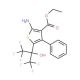 2-Amino-4-phenyl-5-(2,2,2-trifluoro-1-hydroxy-1-trifluoromethyl-ethyl)-thiophene-3-carboxylic acid ethyl ester - chemical str
