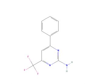 2-Amino-4-phenyl-6-(trifluoromethyl)pyrimidine (CAS 26974-09-4) - chemical structure image