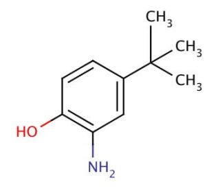 2-Amino-4-tert-butylphenol (CAS 1199-46-8) - chemical structure image