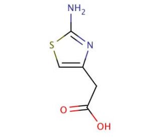 2-Amino-4-thiazoleacetic acid (CAS 29676-71-9) - chemical structure image