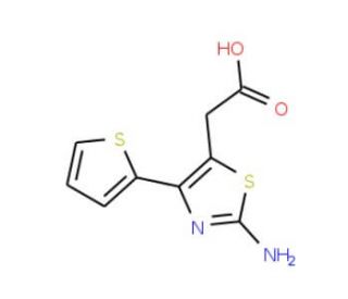 (2-Amino-4-thiophen-2-yl-thiazol-5-yl)-acetic acid - chemical structure image