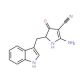 2-amino-5-(1H-indol-3-ylmethyl)-4-oxo-4,5-dihydro-1H-pyrrole-3-carbonitrile - chemical structure image