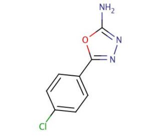2-Amino-5-(4-chlorophenyl)-1,3,4-oxadiazole (CAS 33621-61-3) - chemical structure image