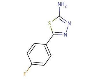2-Amino-5-(4-fluorophenyl)-1,3,4-thiadiazole (CAS 942-70-1) - chemical structure image