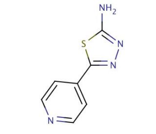 2-Amino-5-(4-pyridinyl)-1,3,4-thiadiazole (CAS 2002-04-2) - chemical structure image